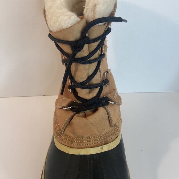 Sorel Men’s Caribou Classic Waterproof Leather Rubber Winter Snow Boot Size 10 - Picture 4 of 16